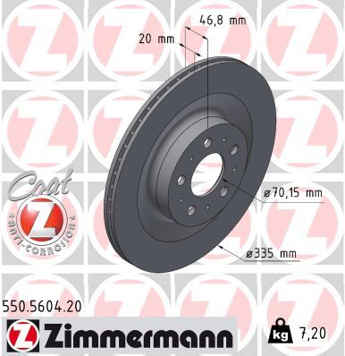 ZIMMERMANN 550.5604.20 Brake disc