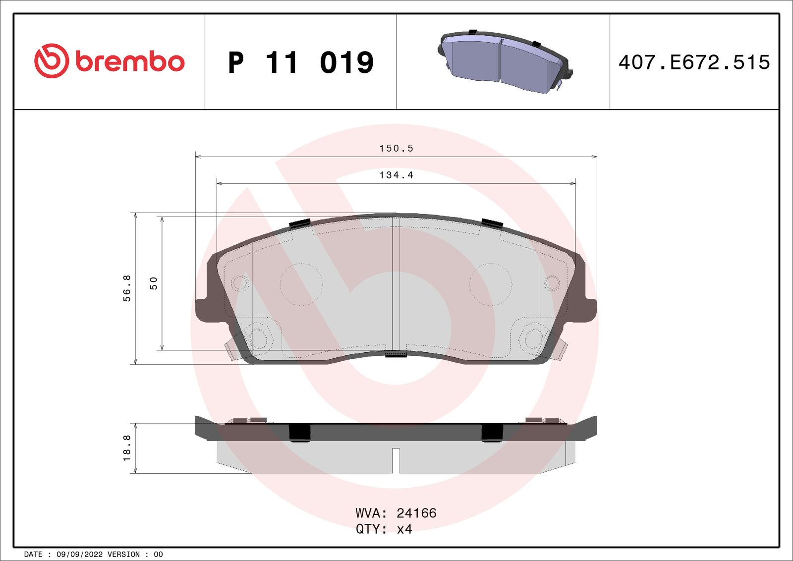 Brake Pad Set, disc brake