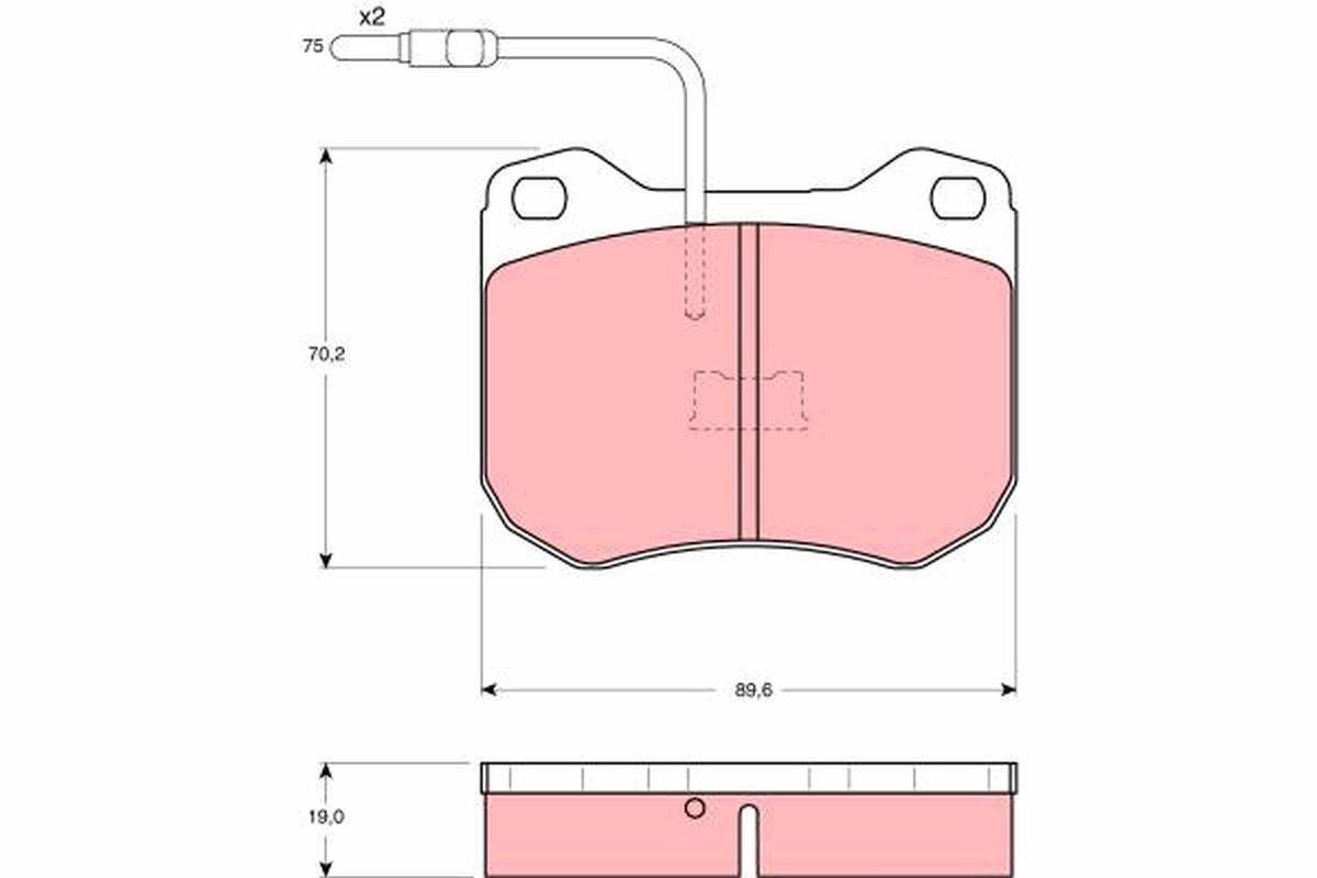 TRW GDB173 Stabdžių trinkelių rinkinys, diskinis stabdys