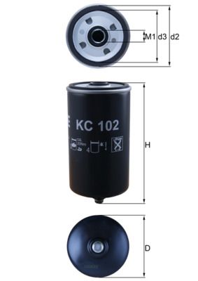 MAHLE KC 102 Fuel filter