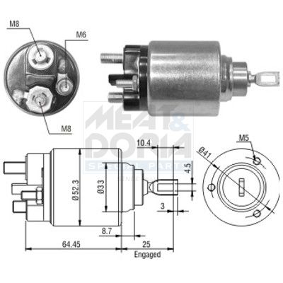 MEAT & DORIA 46043 Solenoid switch, starter