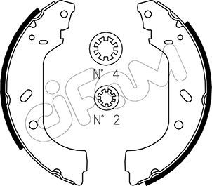 CIFAM 153-074 Brake shoe set