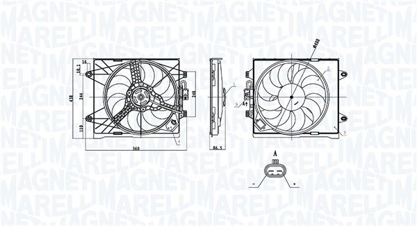 MAGNETI MARELLI 069422894010 Fan, engine cooling
