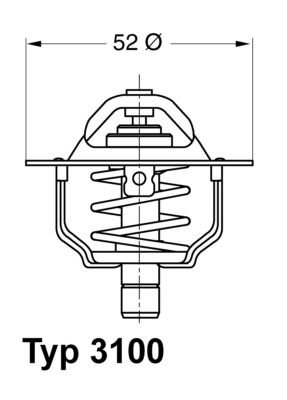 WAHLER 3100.92D Thermostat, coolant