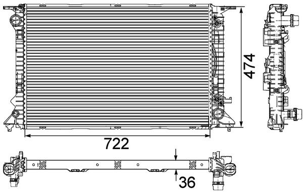 Radiator, engine cooling-1