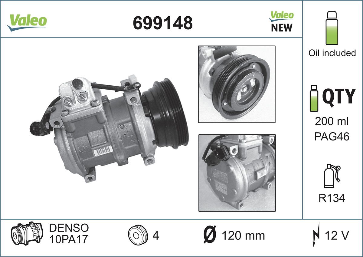 VALEO 699148 Compressor, air conditioning