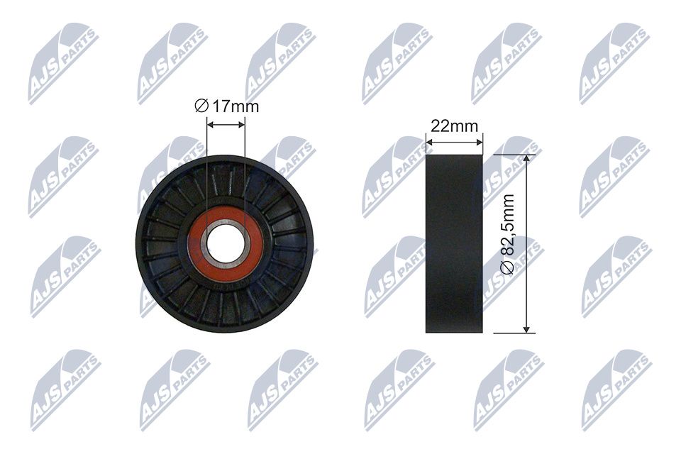 NTY RNK-AR-015 Tensioner pulley, v-ribbed belt