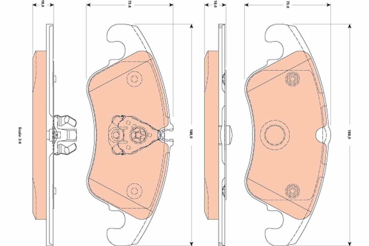 TRW GDB1833 Brake pad set, disc brake