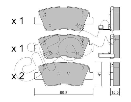 CIFAM 822-886-0 Brake pad set, disc brake