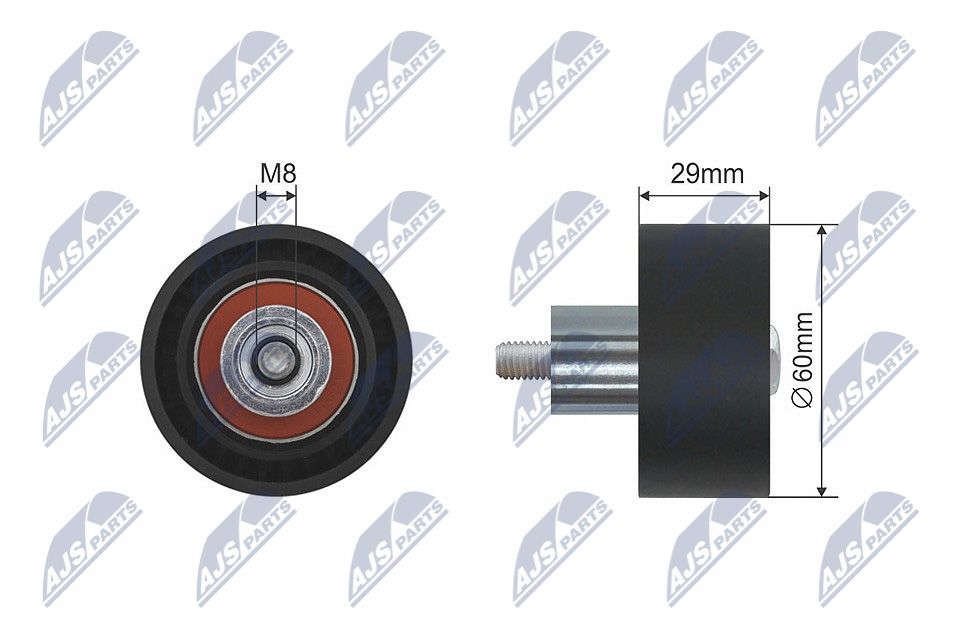NTY RNK-FR-028 Deflection pulley/guide pulley, timing belt
