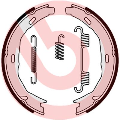BREMBO S 50 522 Brake shoe set, parking brake