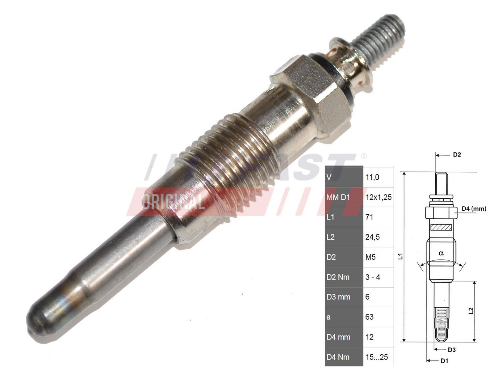 FAST FT82710 Glow plug