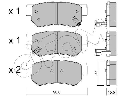 CIFAM 822-365-0 Brake pad set, disc brake