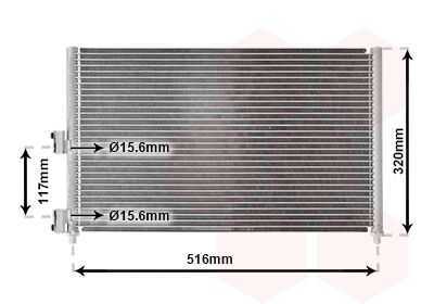 VAN WEZEL 17005303 Condenser, air conditioning