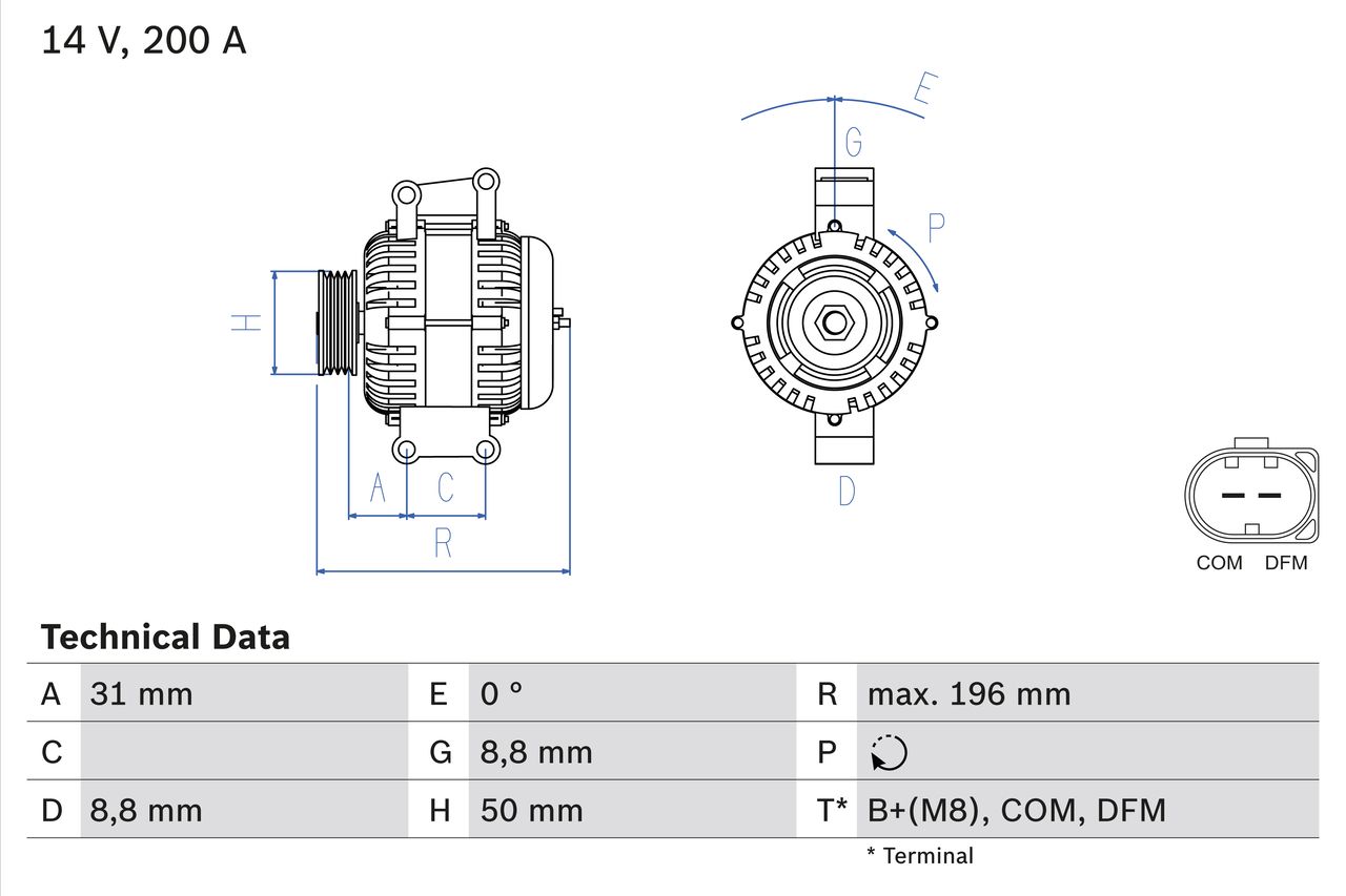 BOSCH 0 986 047 490 Alternator
