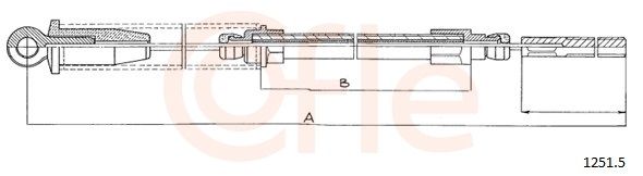 COFLE 92.1251.2 Cable pull, parking brake