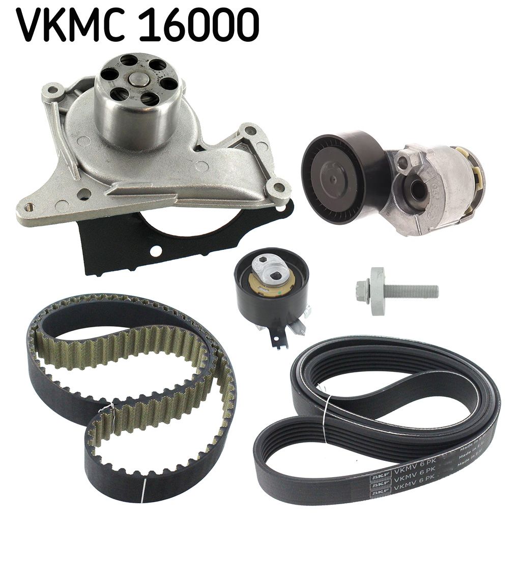 Water Pump + Timing/V-ribbed Belt Set