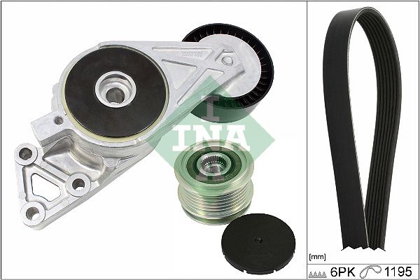 SCHAEFFLER INA 529 0470 20 V formos rumbuotas diržas, komplektas