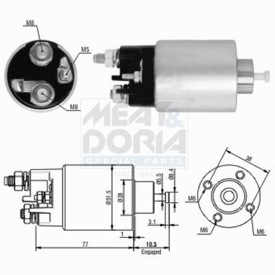 MEAT & DORIA 46058 Solenoid switch, starter