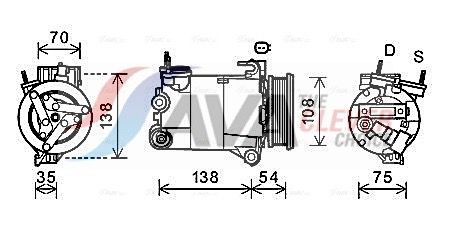 AVA CLEVER CHOICE FDAK478 Compressor, air conditioning