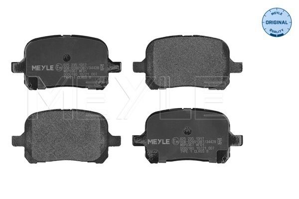 MEYLE 025 235 1317 Brake pad set, disc brake