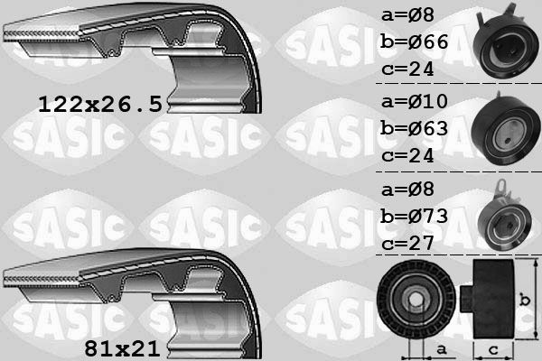 SASIC 1756043 Timing belt kit