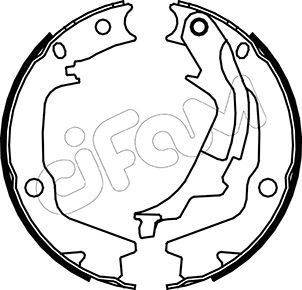 CIFAM 153-186 Brake shoe set, parking brake