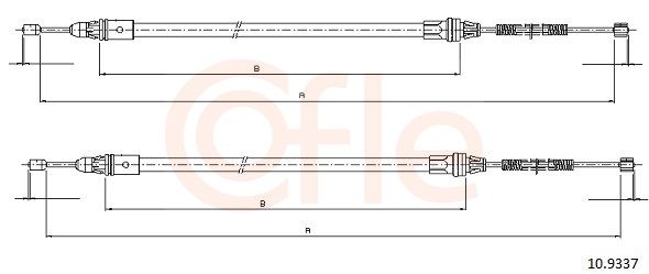COFLE 10.9337 Cable pull, parking brake