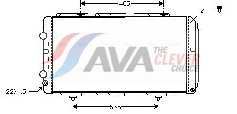 AVA CLEVER CHOICE PE2150 Radiator, engine cooling