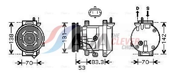 AVA CLEVER CHOICE DWAK080 Compressor, air conditioning