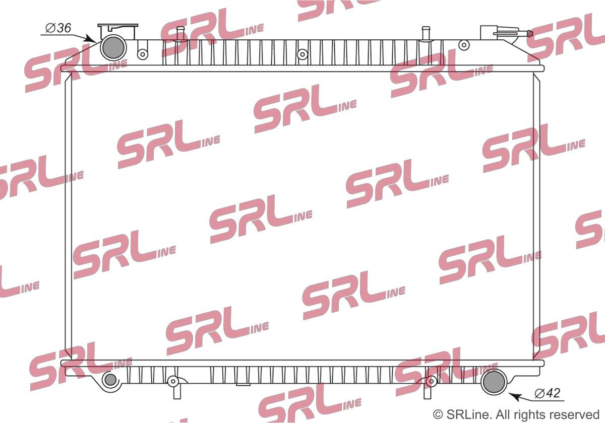 SRLINE 275008-3 Radiator, engine cooling