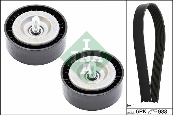 SCHAEFFLER INA 529 0558 10 V formos rumbuotas diržas, komplektas