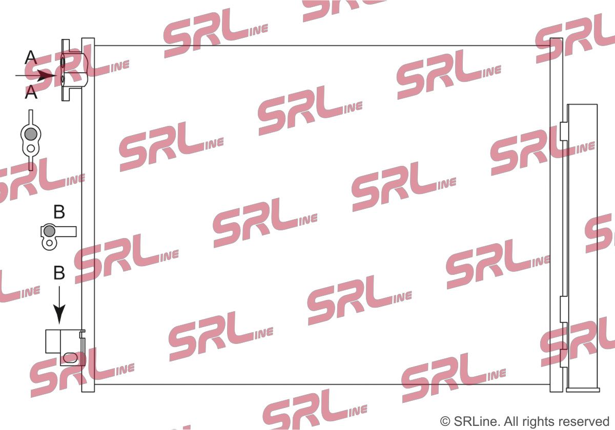 SRLINE 28B1K8C1S Condenser, air conditioning