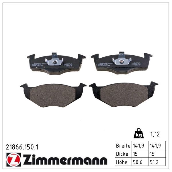 ZIMMERMANN 21866.150.1 Brake pad set, disc brake