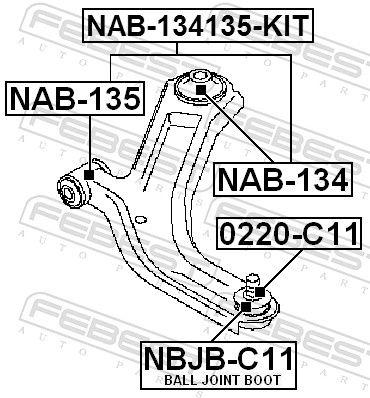 Mounting, control/trailing arm-1
