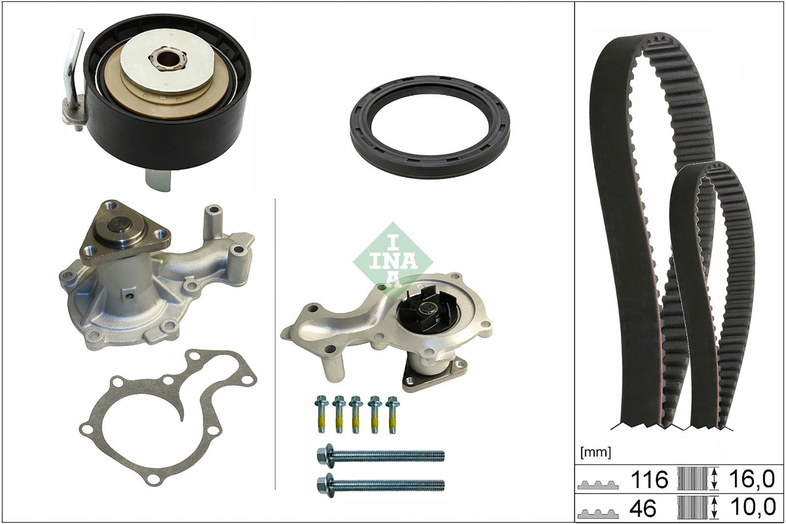 SCHAEFFLER INA 530 0958 30 Water pump & timing belt kit