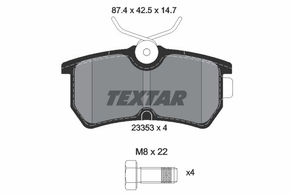 TEXTAR 2335301 Brake pad set, disc brake