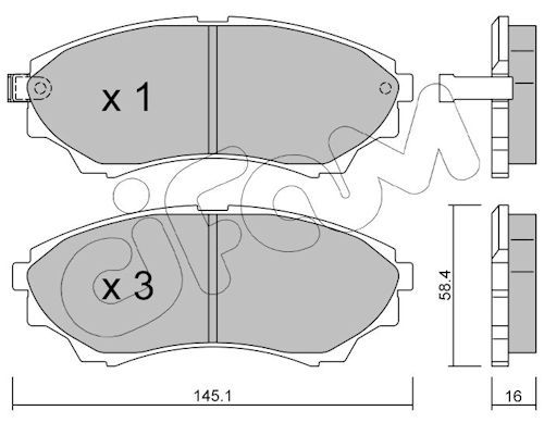 CIFAM 822-610-0 Brake pad set, disc brake