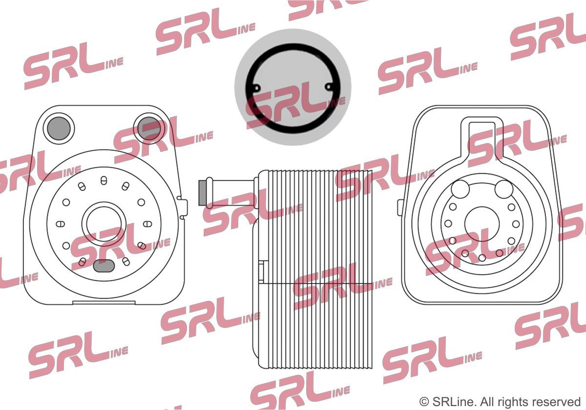 SRLINE 1323L8-6 Oil cooler, engine oil