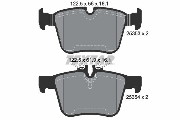 TEXTAR 2535301 Brake pad set, disc brake