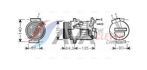 AVA CLEVER CHOICE RTAK394 Compressor, air conditioning