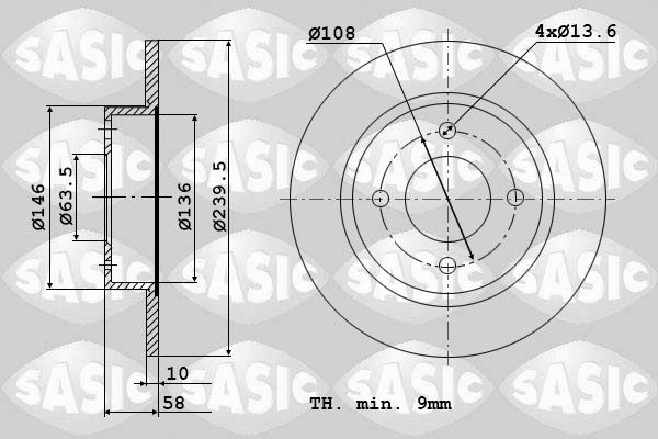 SASIC 9004268J Brake disc