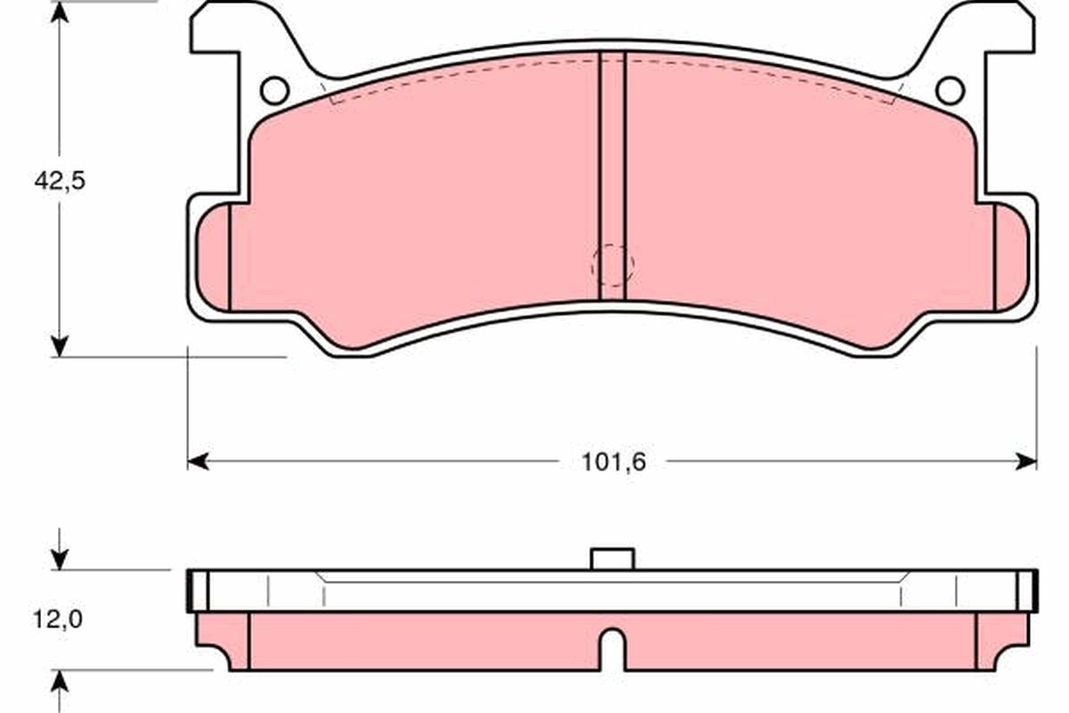 TRW GDB375 Brake pad set, disc brake