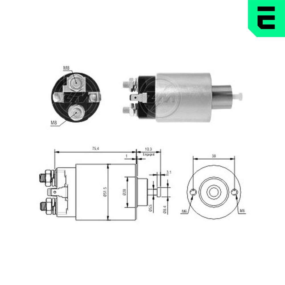 ERA ZM4993 Solenoid switch, starter