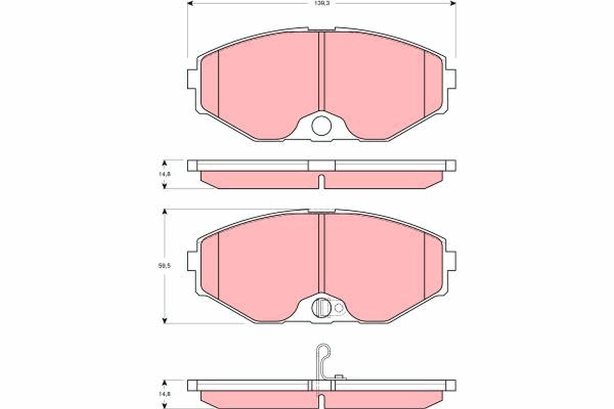 TRW GDB3273 Brake pad set, disc brake