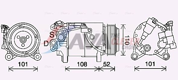 AVA CLEVER CHOICE BWAK567 Compressor, air conditioning