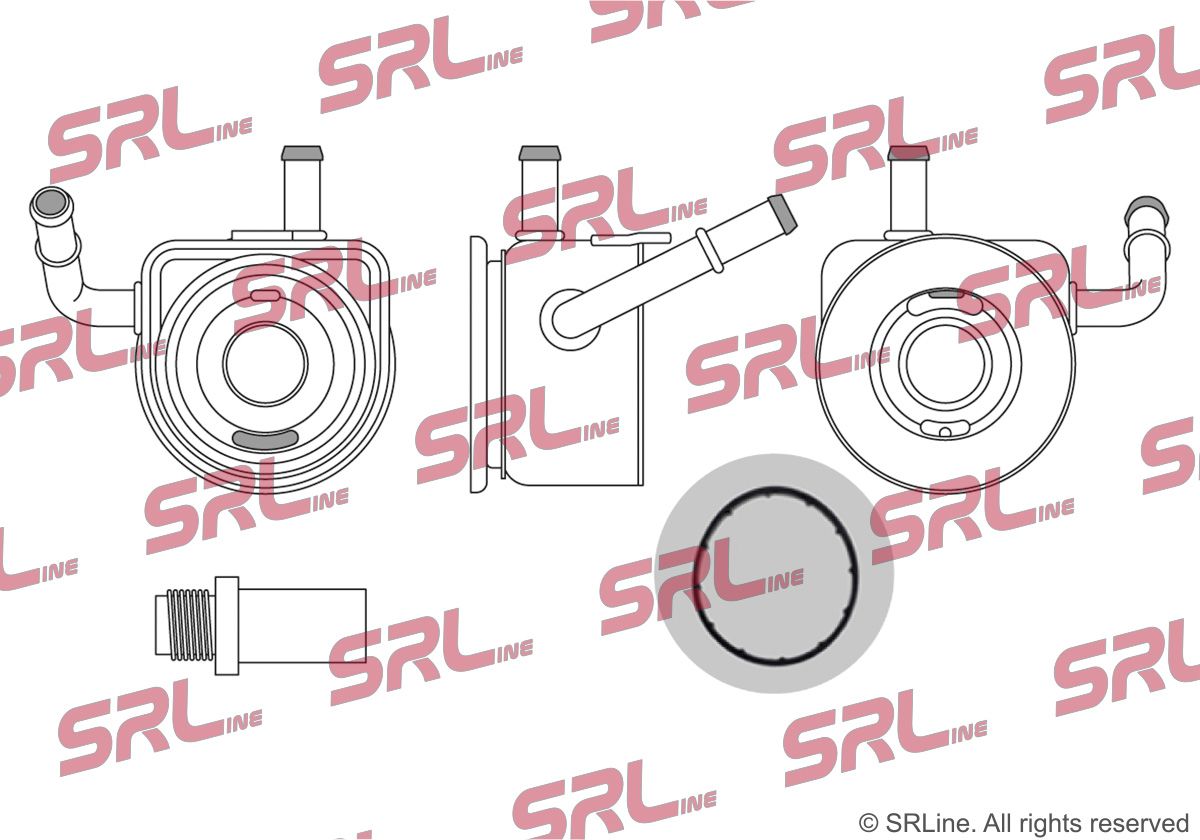 SRLINE 40B3L8-1 Oil cooler, engine oil