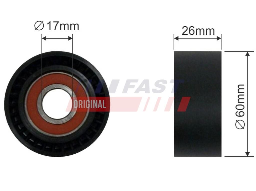 FAST FT44565 Tensioner pulley, timing belt