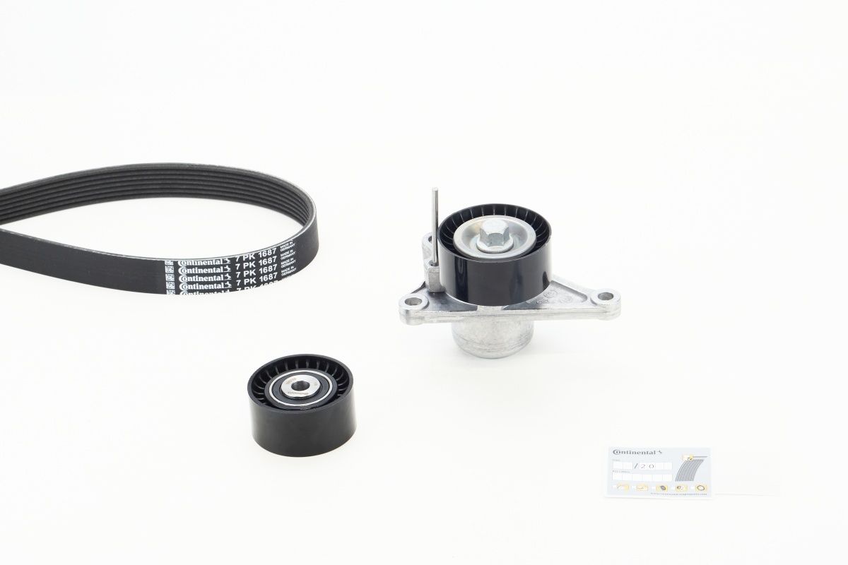 CONTINENTAL CTAM 7PK1687K2 V-ribbed belt set