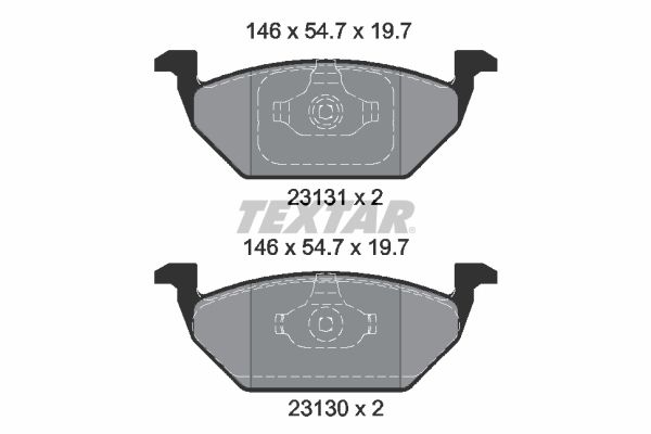 TEXTAR 2313001 Brake pad set, disc brake
